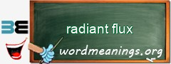 WordMeaning blackboard for radiant flux